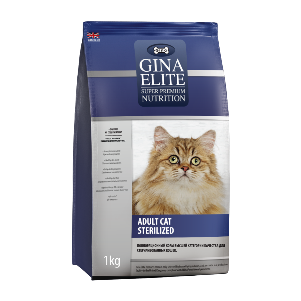 Корм gina для кастрированных кошек